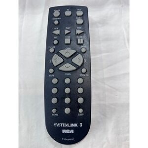 RCA SystemLink 3 Universal Remote Control RCU300D Black for TV VCR Cable